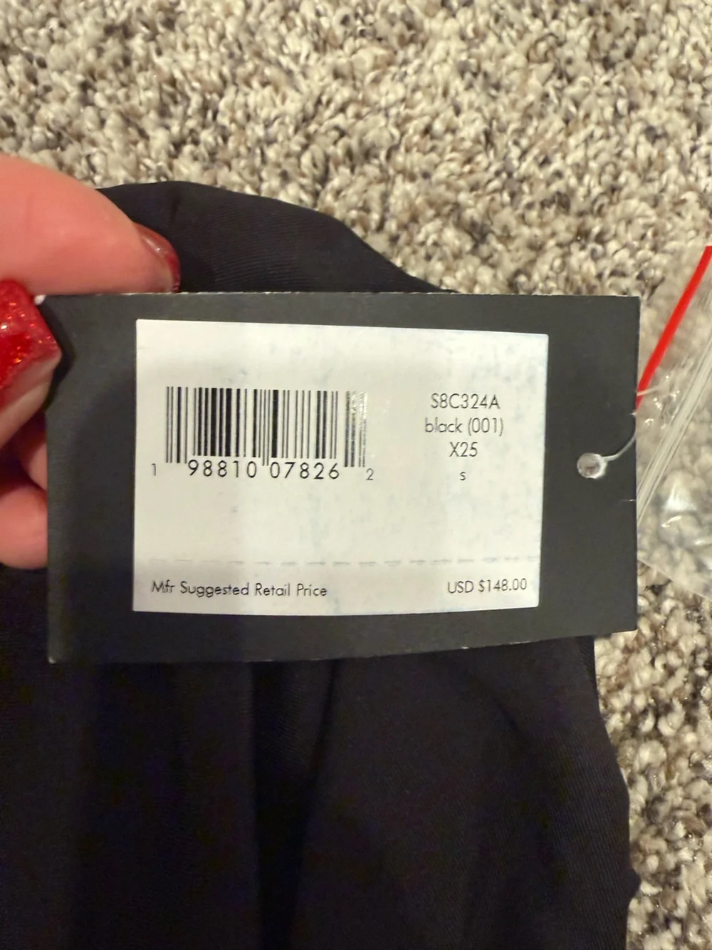 NWT Kate Spade New York Black Ruffle Hem One Piece Swimsuit Size Small